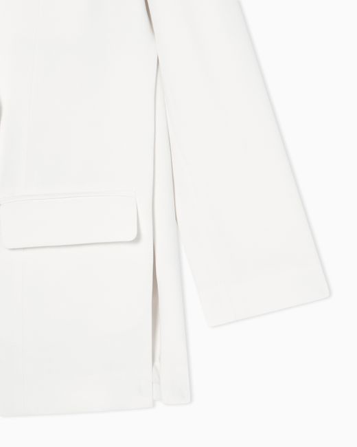 ARMANI EXCHANGE White Double-Breasted Jacket