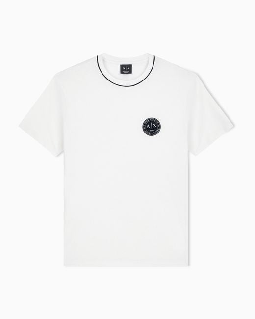 ARMANI EXCHANGE White Regular T-Shirt for men