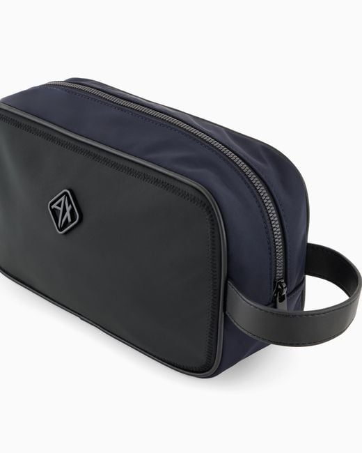 Estuche Bonito Con Cremallera De Nailon Y Logo ARMANI EXCHANGE de hombre de color Black