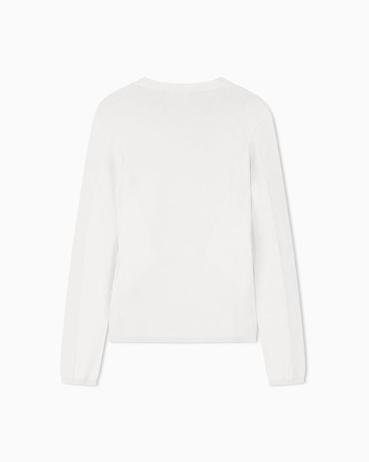 ARMANI EXCHANGE White Regular Fit Pullover Knitted