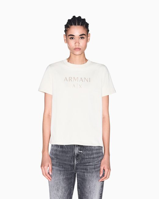 ARMANI EXCHANGE White Regular T-Shirt