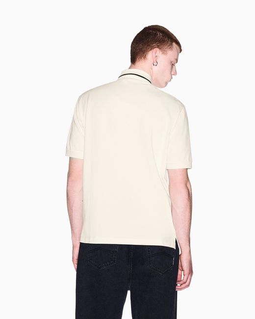 ARMANI EXCHANGE White Regular Fit Polo Shirt for men