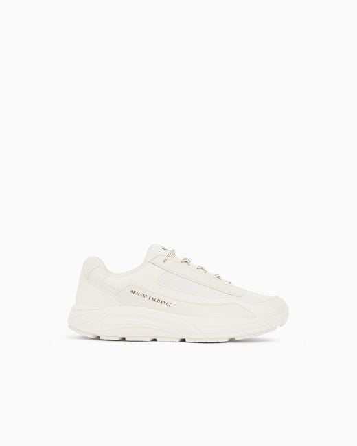 ARMANI EXCHANGE White Sneakers With Ripstop And Rubber Sole for men