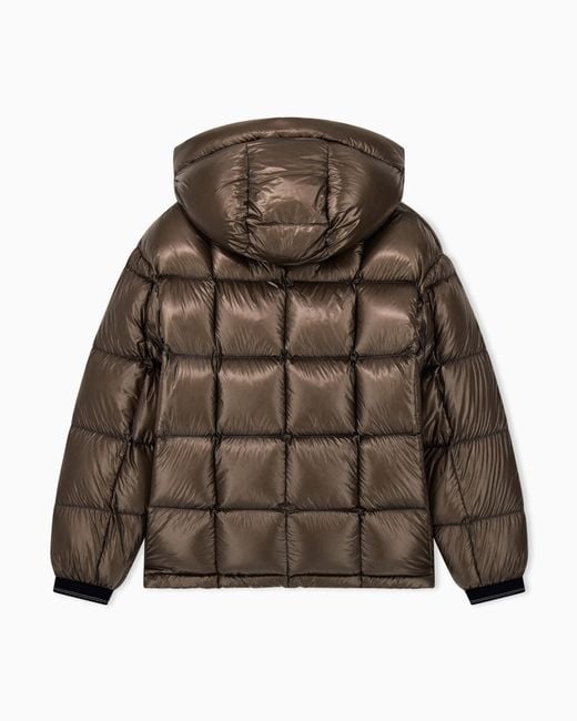 ARMANI EXCHANGE Brown Down Jacket Nylon Down Filling for men