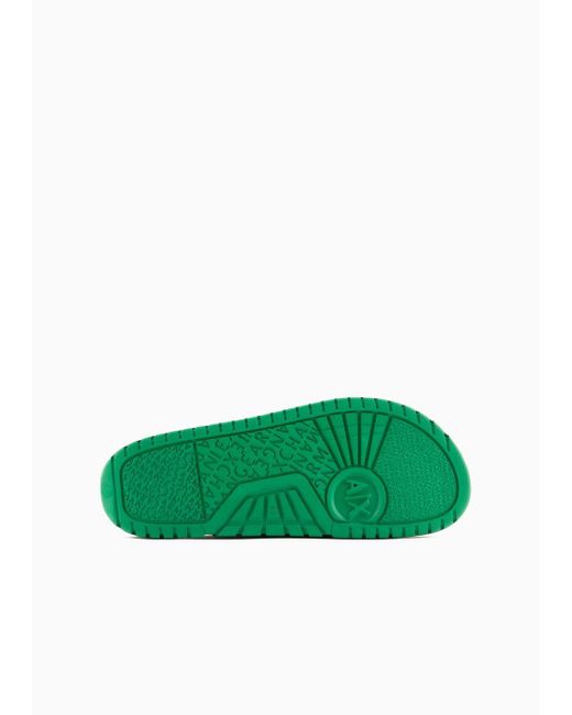 Armani Exchange Green Slippers With Two Rubber Bands for men