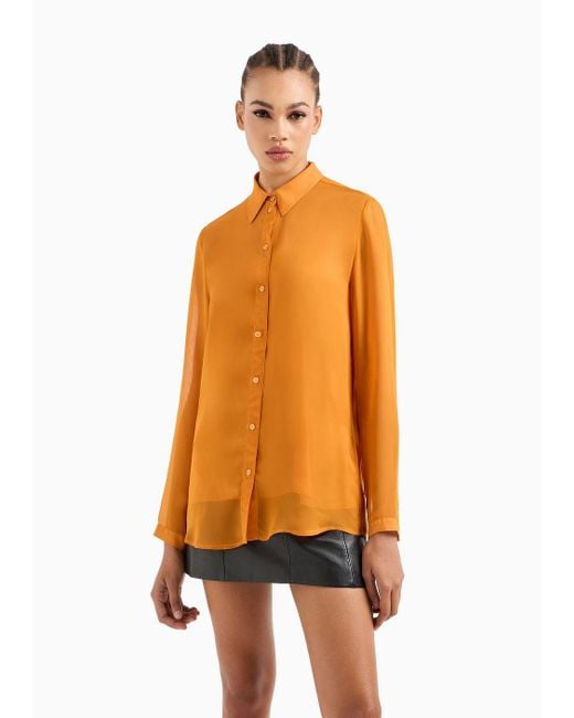Chemises Décontractées Armani Exchange en coloris Orange