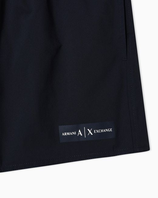 ARMANI EXCHANGE Blue Ax Logo Swimsuit for men