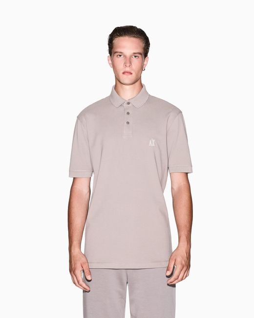 ARMANI EXCHANGE Pink Regular Fit Polo Shirt Icon for men