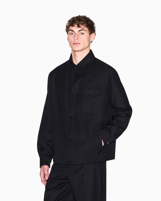 ARMANI EXCHANGE Blue Blouson With Drawstring for men