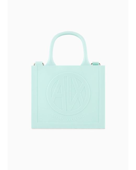 Armani Exchange Blue Milky Bag Mit Geprägtem Logo Aus Recyceltem Material