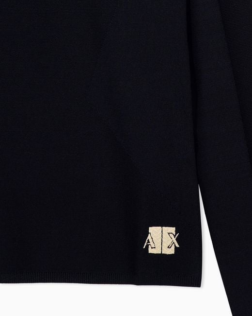 ARMANI EXCHANGE Blue Regular Fit Pullover Knitted