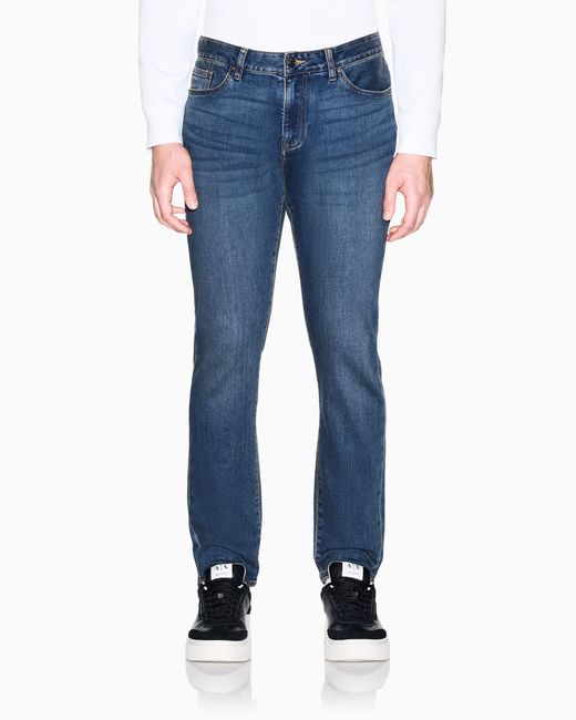 ARMANI EXCHANGE Blue Skinny Jeans for men