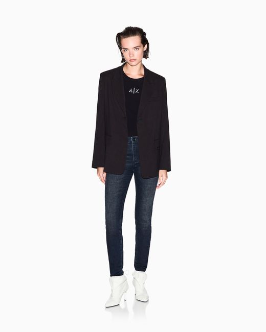 Jean Super Skinny Effet Usé ARMANI EXCHANGE en coloris Blue
