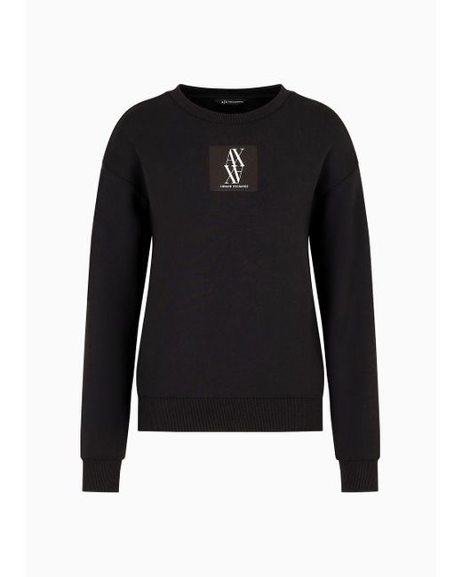 Armani Exchange Black Sweatshirts Without Hood