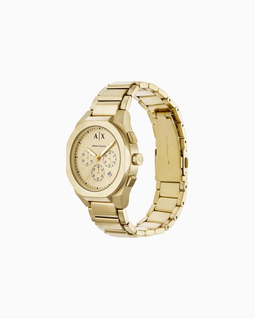 Set De Regalo Con Dos Relojes Sync Chronograph De Acero Inoxidable Dorado ARMANI EXCHANGE de hombre de color Metallic