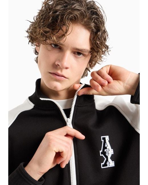 Armani Exchange Black Zip-up Sweatshirts for men