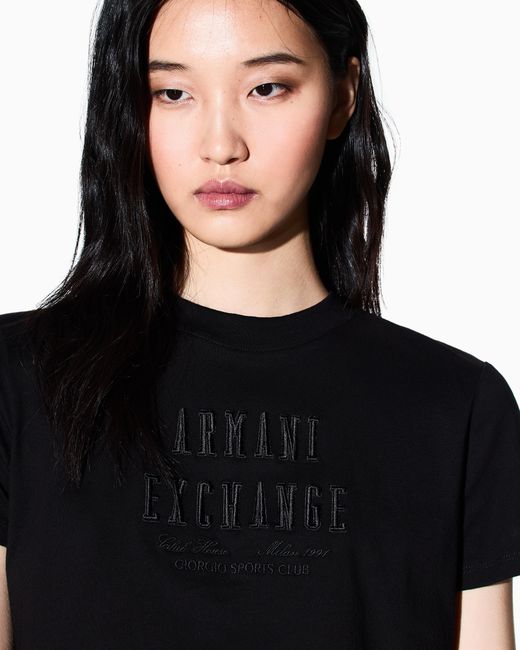 ARMANI EXCHANGE Black Relaxed Fit T-Shirt