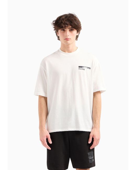 Armani Exchange Relaxed Fit T-shirts in White für Herren