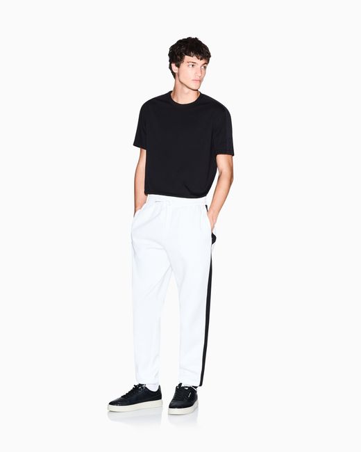 ARMANI EXCHANGE White Striped Pants for men