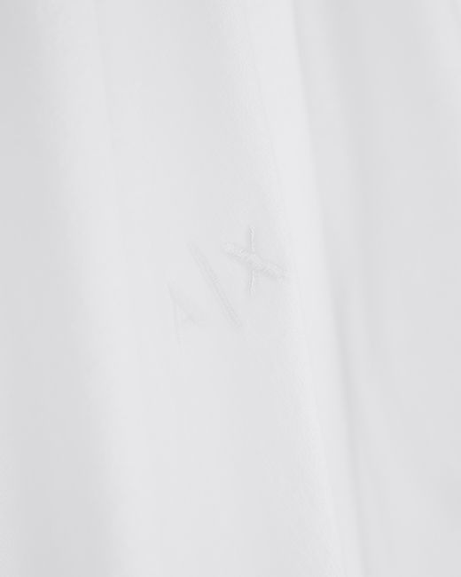 ARMANI EXCHANGE White Cotton Crew Neck T-Shirt With Embroidered Logo Essential for men