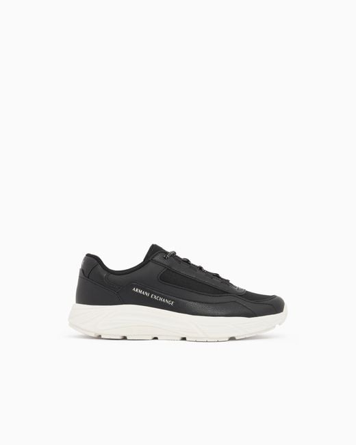 ARMANI EXCHANGE White Sneakers With Ripstop And Rubber Sole for men