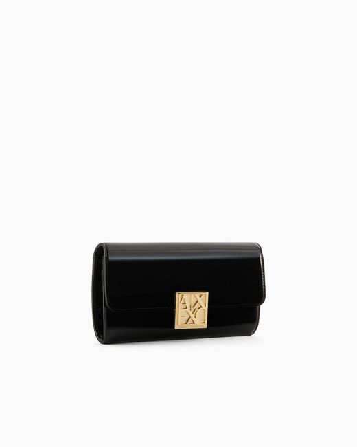 ARMANI EXCHANGE Black Smooth Leather Bifold Wallet