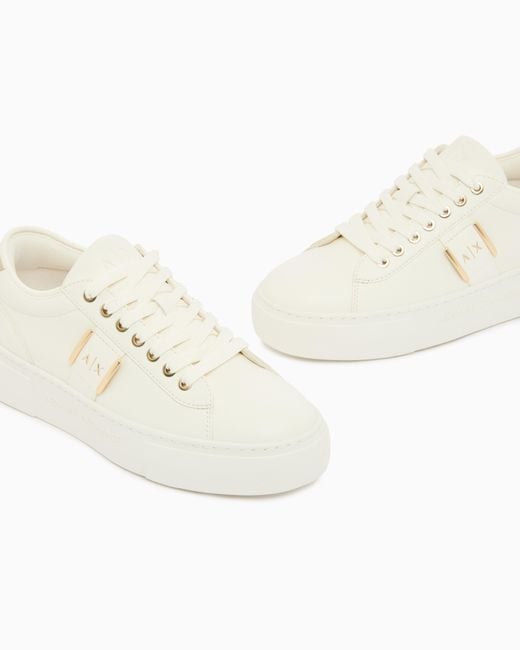 ARMANI EXCHANGE White Minimal Chic Sneakers