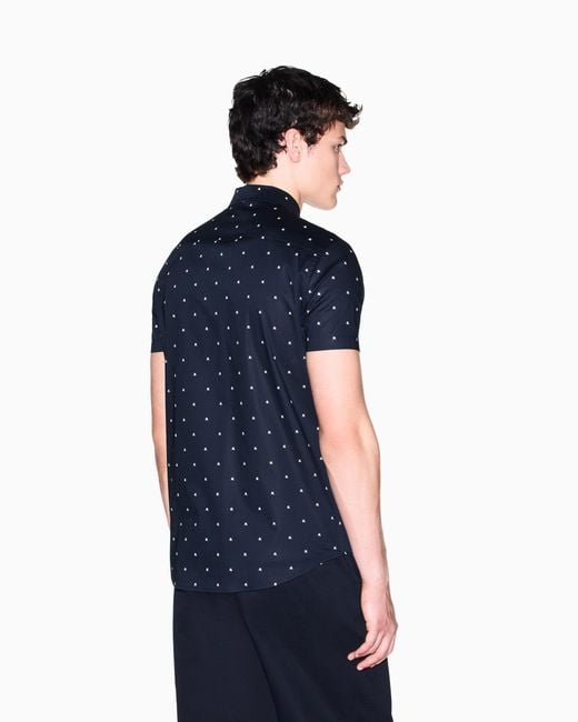 ARMANI EXCHANGE Blue Shirt Slim Fit for men
