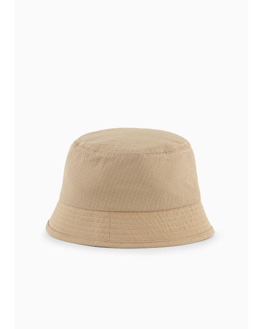 Armani Exchange Natural Cloche In Technical Fabric With Logo for men