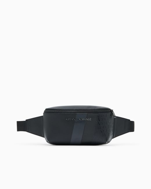 Marsupio Con Monogramma E Strisce di ARMANI EXCHANGE in Black da Uomo