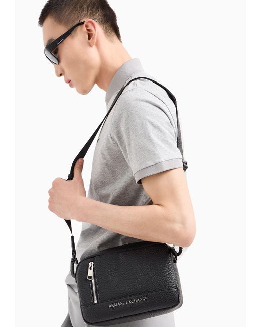 Armani Exchange Black Crossbody Bags for men