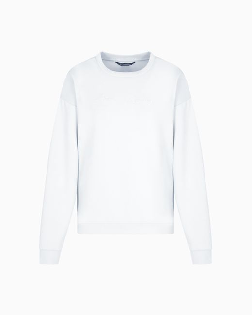 Felpa Girocollo Basic di ARMANI EXCHANGE in Blue