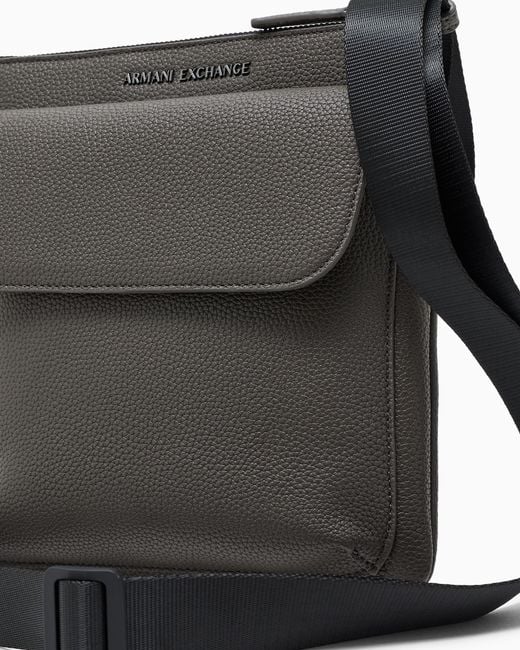 ARMANI EXCHANGE Black Messenger Bag Flat Crossbody for men