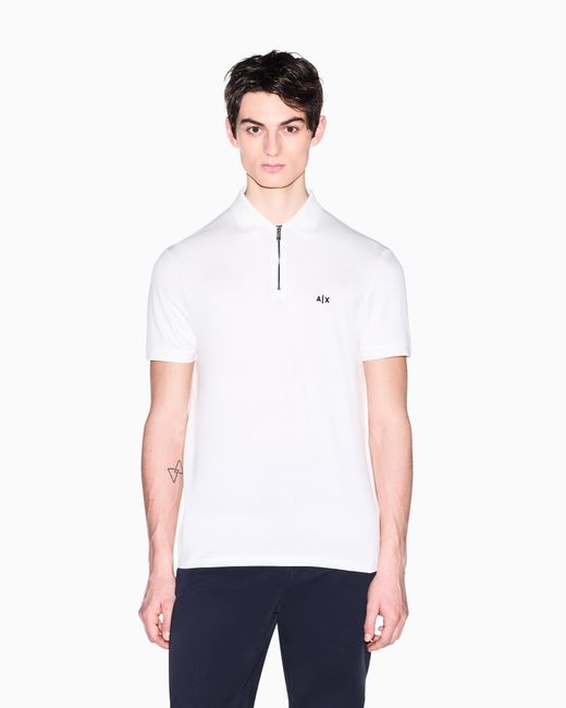 ARMANI EXCHANGE White Polo Shirt for men