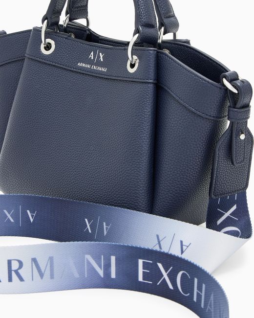 ARMANI EXCHANGE Blue Small Handbag With Degradè Shoulder Strap
