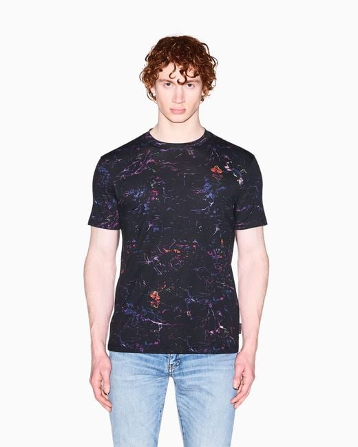 ARMANI EXCHANGE Blue Regular Fit T-Shirt for men