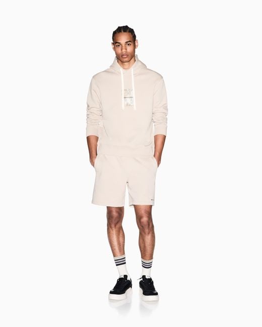 ARMANI EXCHANGE Natural Cotton French Terry Sports Bermuda Shorts for men