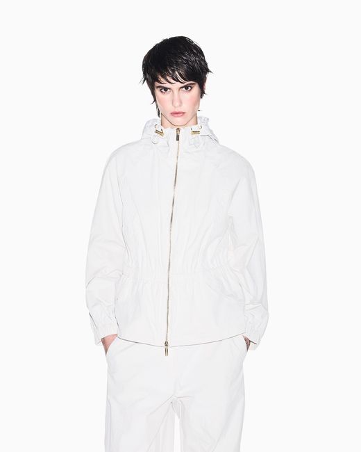 ARMANI EXCHANGE White Regular Fit Blouson Jacket