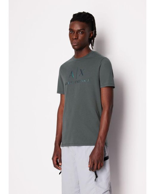Armani Exchange Slim Fit T-shirts in Blue for Men | Lyst