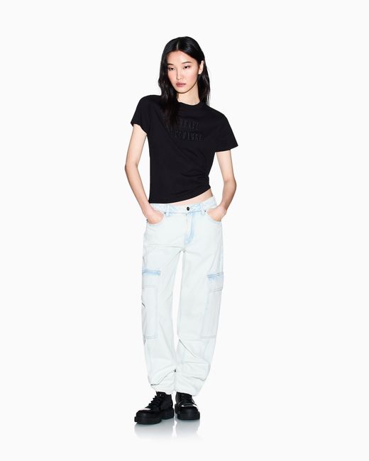 ARMANI EXCHANGE Black Relaxed Fit T-Shirt
