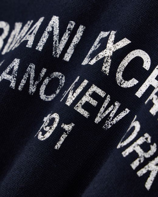 ARMANI EXCHANGE Blue Regular Fit Pullover for men