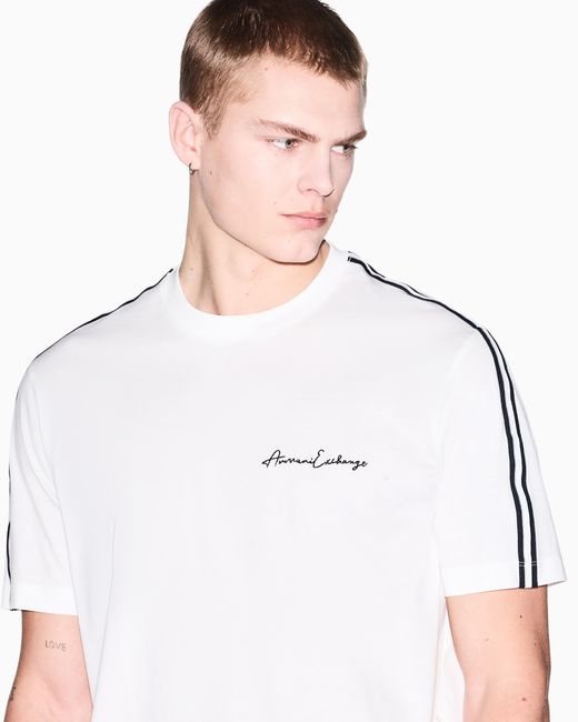 ARMANI EXCHANGE White Logo T-Shirt for men