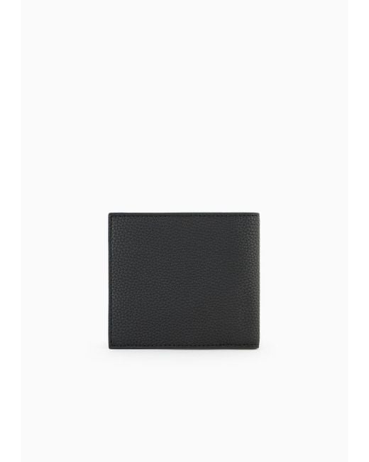 Portafoglio A Libro Con Banda E Contrasto E Logo di Armani Exchange in Black da Uomo