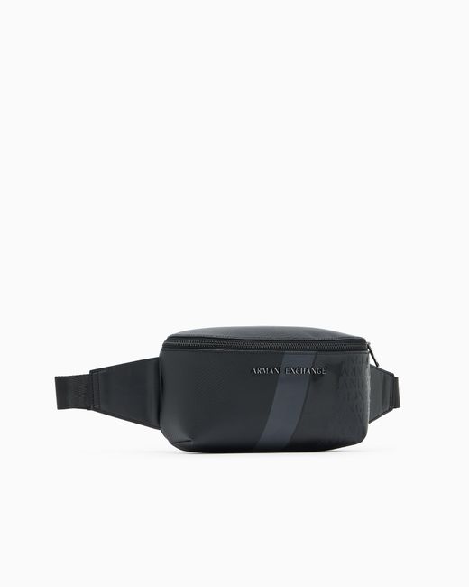 Marsupio Con Monogramma E Strisce di ARMANI EXCHANGE in Black da Uomo