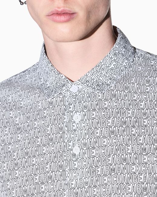 ARMANI EXCHANGE White Regular Fit Polo Shirt for men