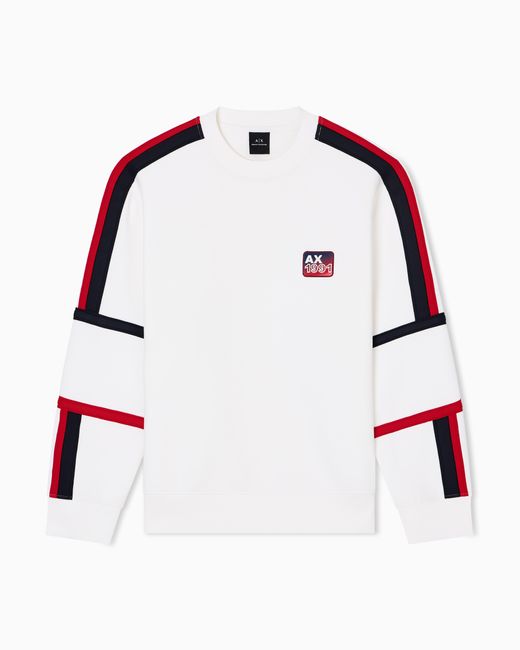 ARMANI EXCHANGE Red Sweatshirt With Contrasting Bands for men