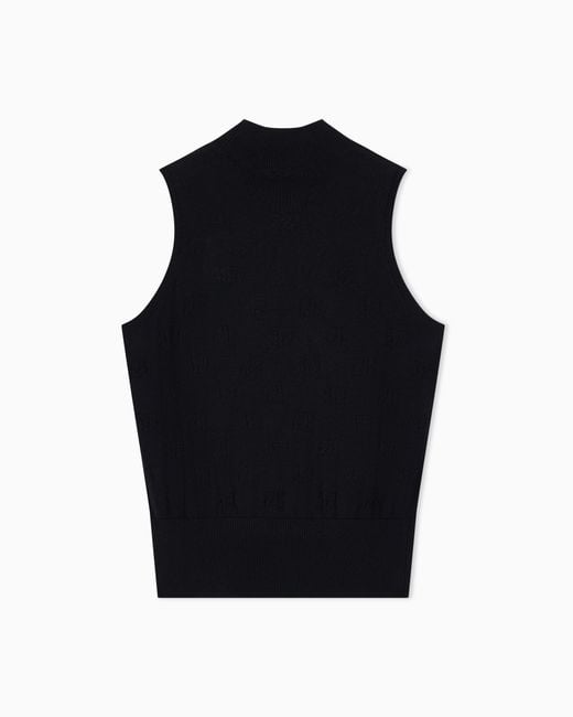 ARMANI EXCHANGE Black Regular Fit Knit Top