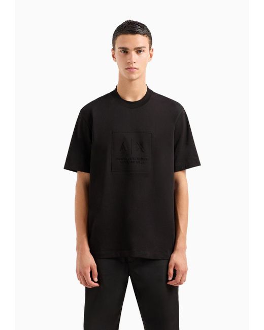 Armani Exchange Black Regular Fit T-shirts for men