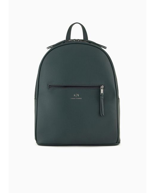 Armani Exchange Green Matte Backpack for men