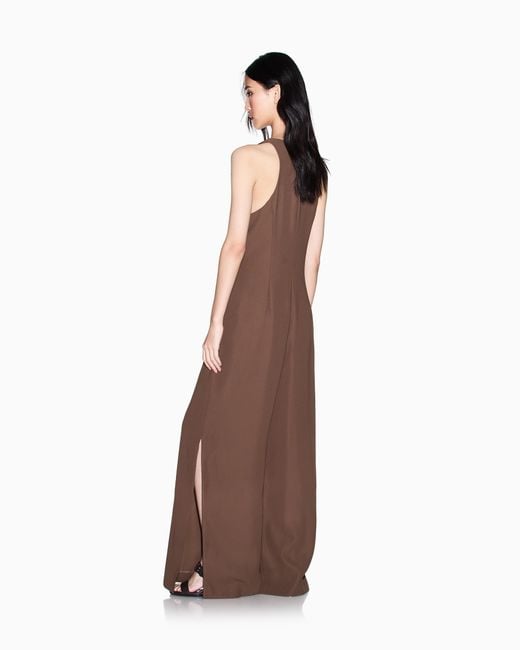 ARMANI EXCHANGE Brown Tracksuit With Vest And Wide-Leg Trousers